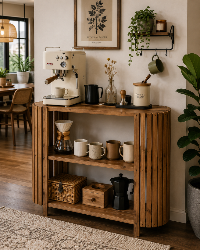میز کنسول کافی بار چوبی مدل 9035