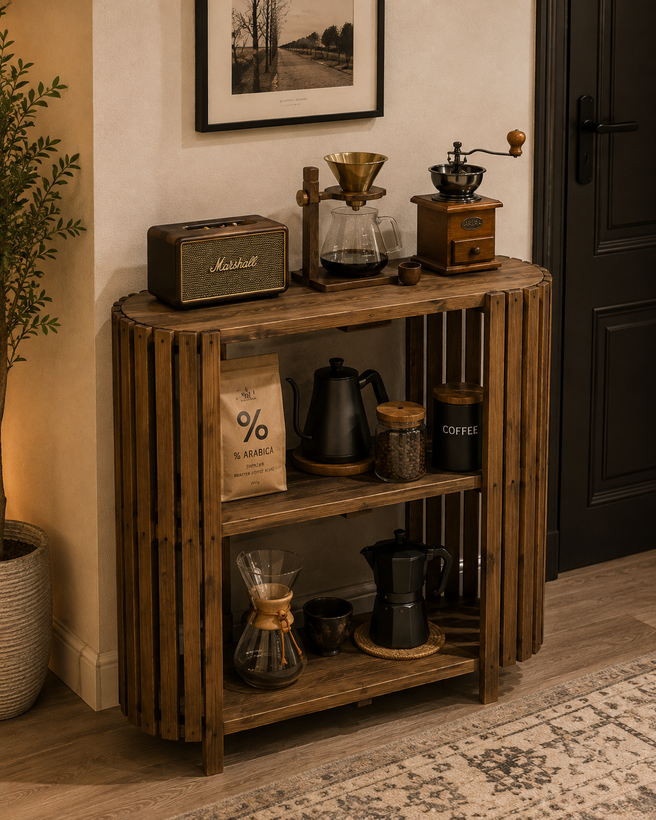 میز کنسول کافی بار چوبی مدل 9035